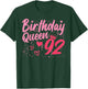 Birthday Queen 92 Years Old Ladies Cute 92nd Birthday Women T-Shirt - T-Shirt | Forest