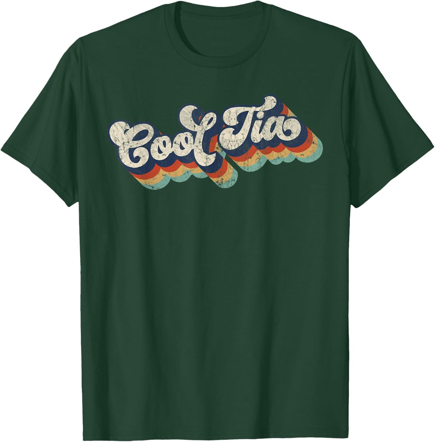 Retro Cool Tia For Spanish Auntie New Aunt T-Shirt - T-Shirt | Forest