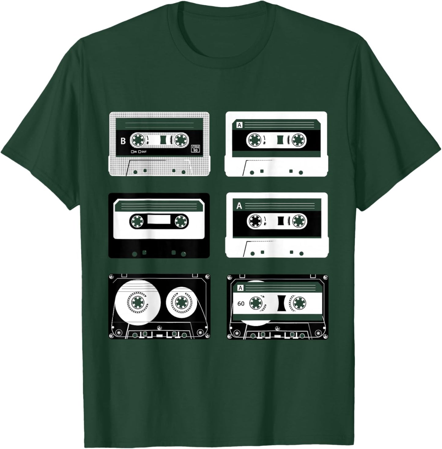 Cassette Tapes Audio Mixtapes 1980s Music Radio DJ T-Shirt - T-Shirt | Forest