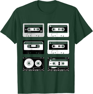 Cassette Tapes Audio Mixtapes 1980s Music Radio DJ T-Shirt - T-Shirt | Forest