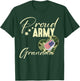 Proud Army Grandma Camouflage Dog Tag USA American Flag T-Shirt - T-Shirt | Forest