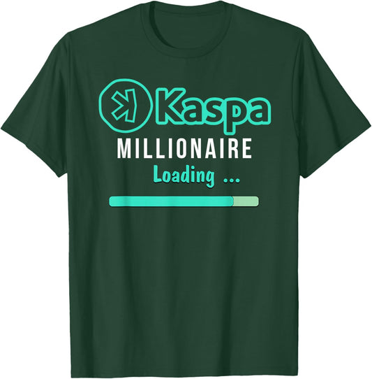 Kaspa Crypto Millionaire Loading Digital Bullrun Kaspa Miner T-Shirt - T-Shirt | Forest