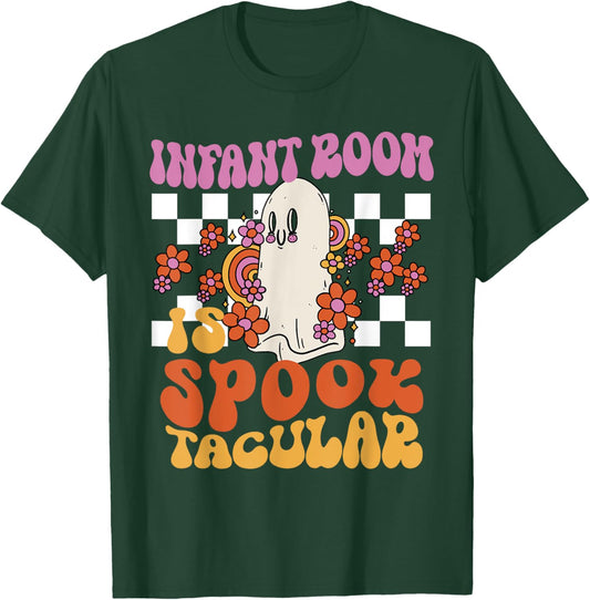 Infant Room is Spook Tacular, Groovy Halloween Teacher Women T-Shirt - T-Shirt | Forest