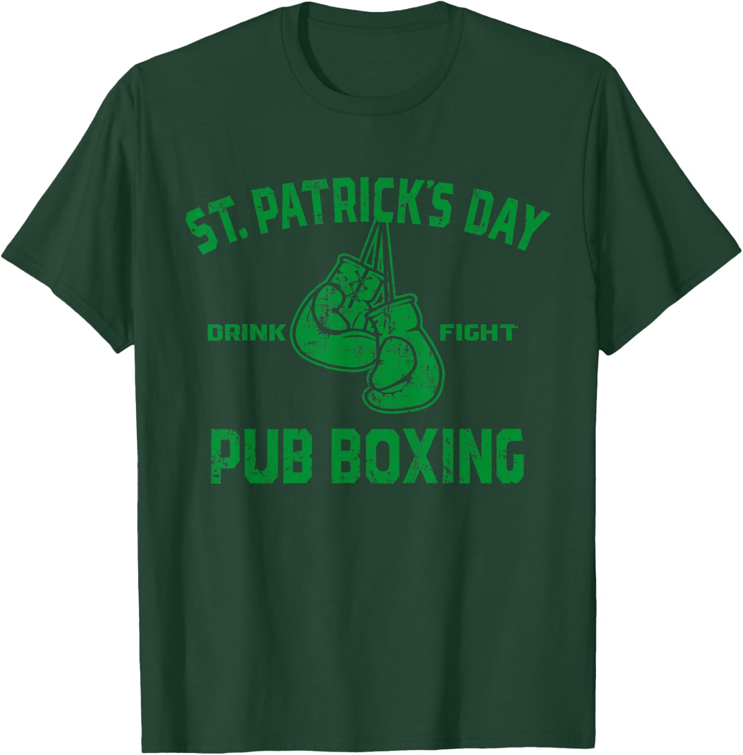 St. Patrick's Day Pub Boxing - Irish Drink Fight T-Shirt - T-Shirt | Forest
