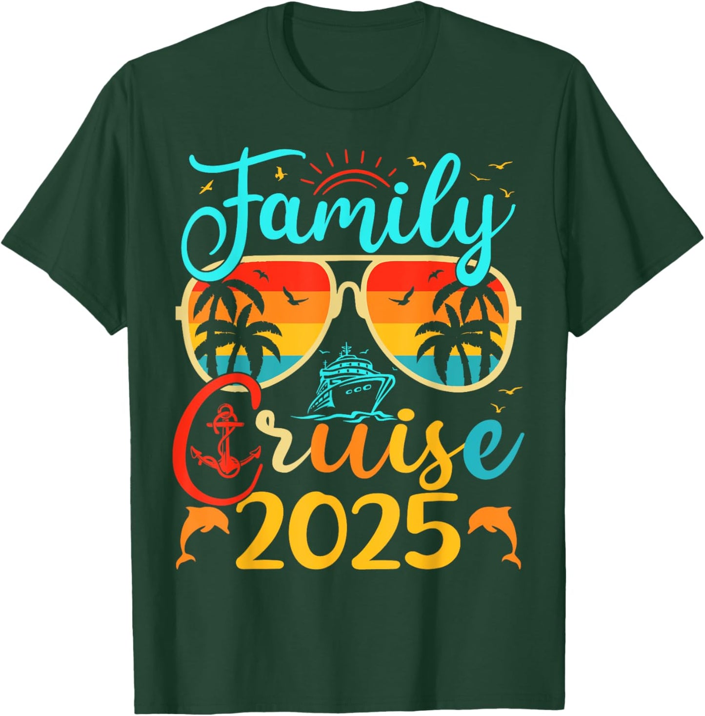 Family Cruise 2025 Summer Vacation Matching Family Cruise Women Kids T-Shirt - T-Shirt | Forest