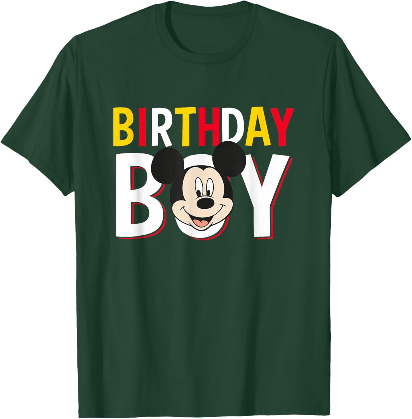 Disney Mickey and Friends Birthday Boy Cute Mickey Logo T-Shirt - T-Shirt | Forest