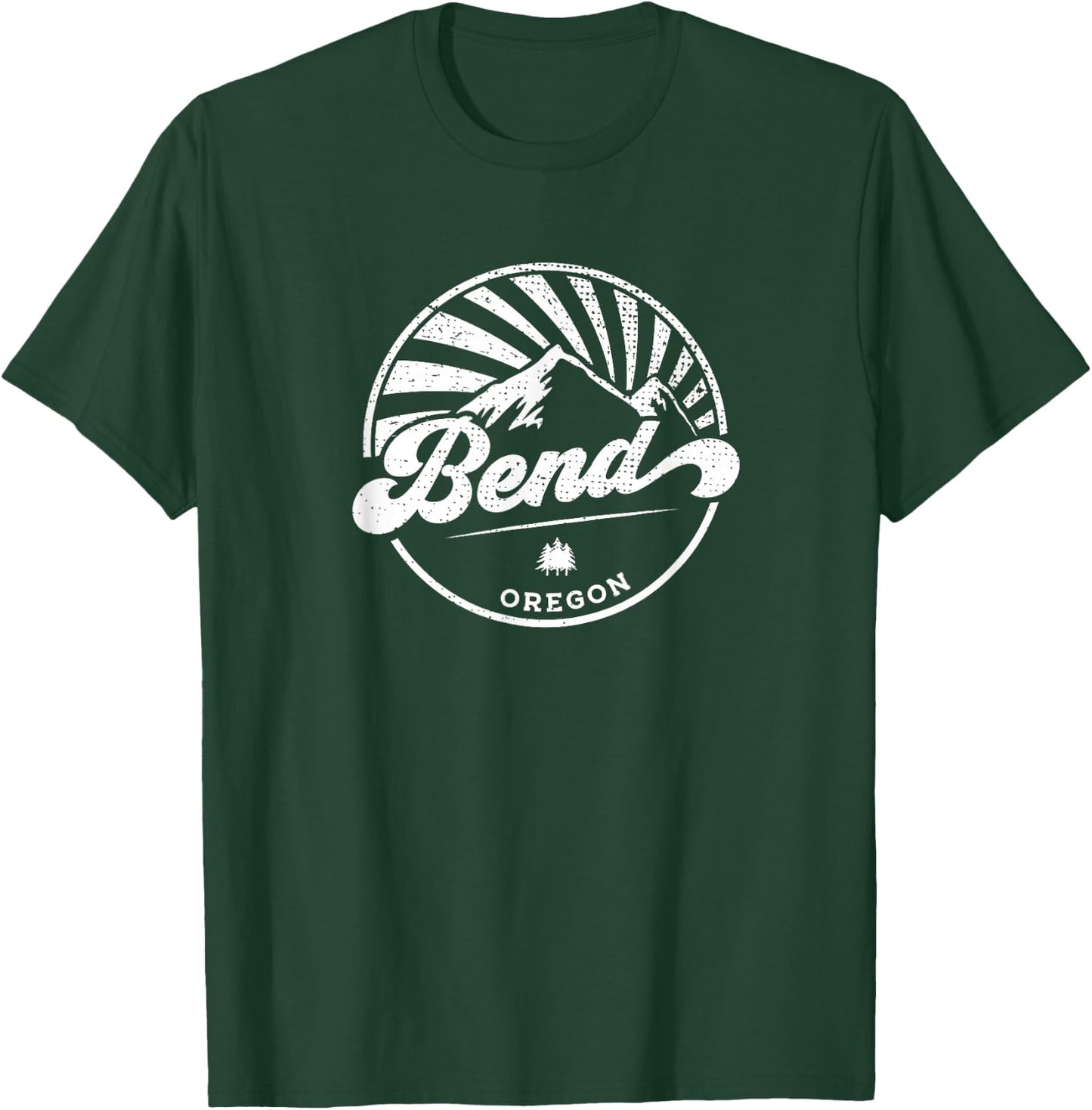 Bend, Oregon - Retro Vintage City Mountains T-Shirt - T-Shirt | Forest
