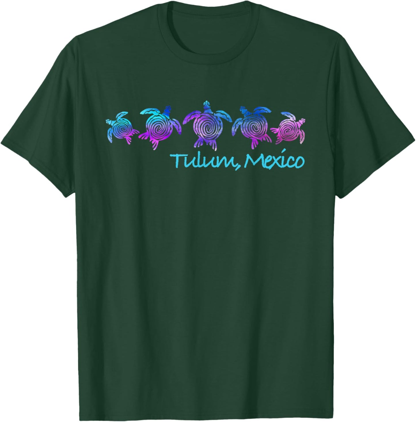 Tulum Beach Design / Tribal Turtle Gift Women Kids T-Shirt - T-Shirt | Forest