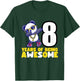 Kids Dabbing Panda Bear Birthday Party - 8 Years of Awesome T-Shirt - T-Shirt | Forest
