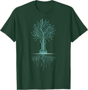 Fun Binary Tree Coding Computer Software Programmer T-Shirt - T-Shirt | Forest