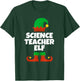 Christmas I'm The Science Teacher Elf Matching Xmas Pajama T-Shirt - T-Shirt | Forest