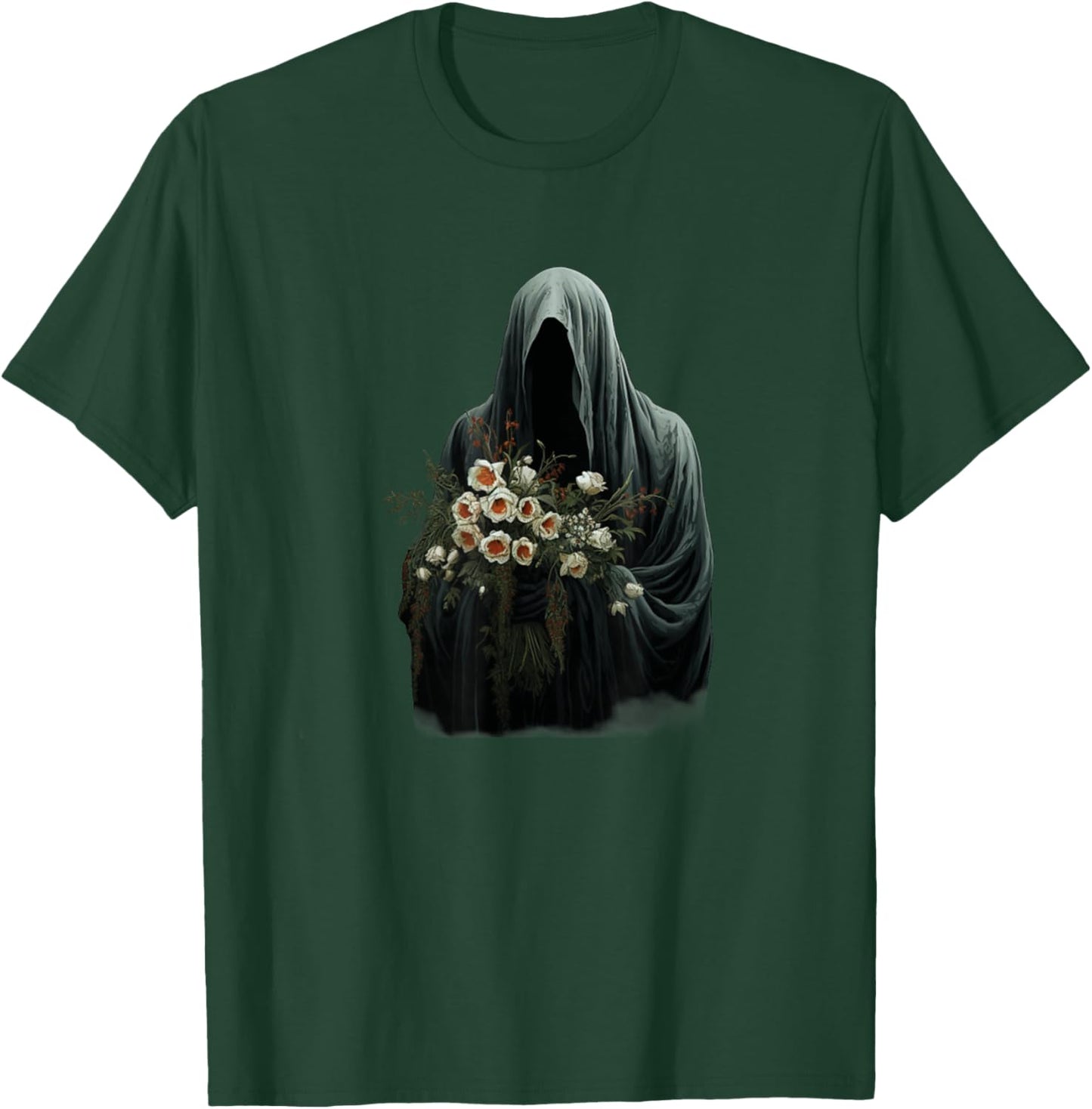 Halloween Costume Vintage Floral Ghost Pumpkin Funny Graphic T-Shirt - T-Shirt | Forest