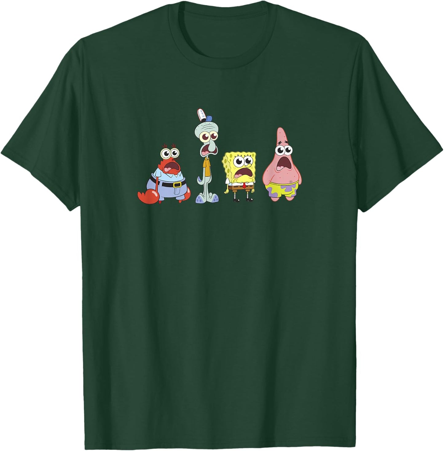 Spongebob Squarepants Spongebob Cast Group Stare T-Shirt - T-Shirt | Forest