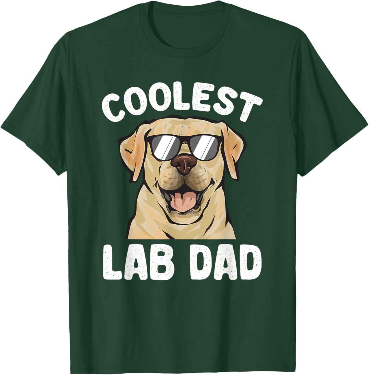 Yellow Labrador Retriever Coolest Lab Dad Yellow Lab T-Shirt - T-Shirt | Forest
