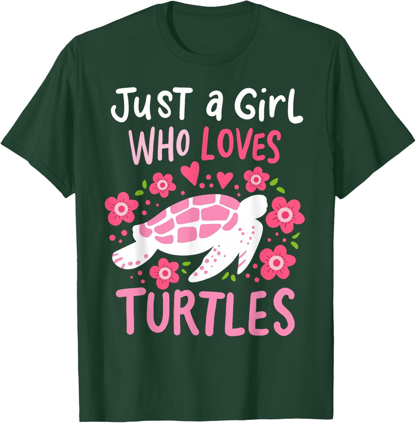 Just a Girl Who Loves Turtles Turtle Gift Small T-Shirt - T-Shirt | Forest