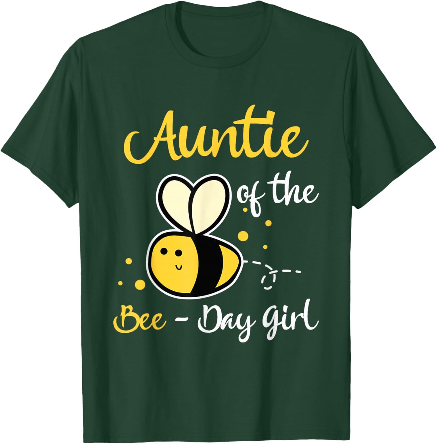Auntie Of The Bee Day Girl Birthday Party T-Shirt - T-Shirt | Forest