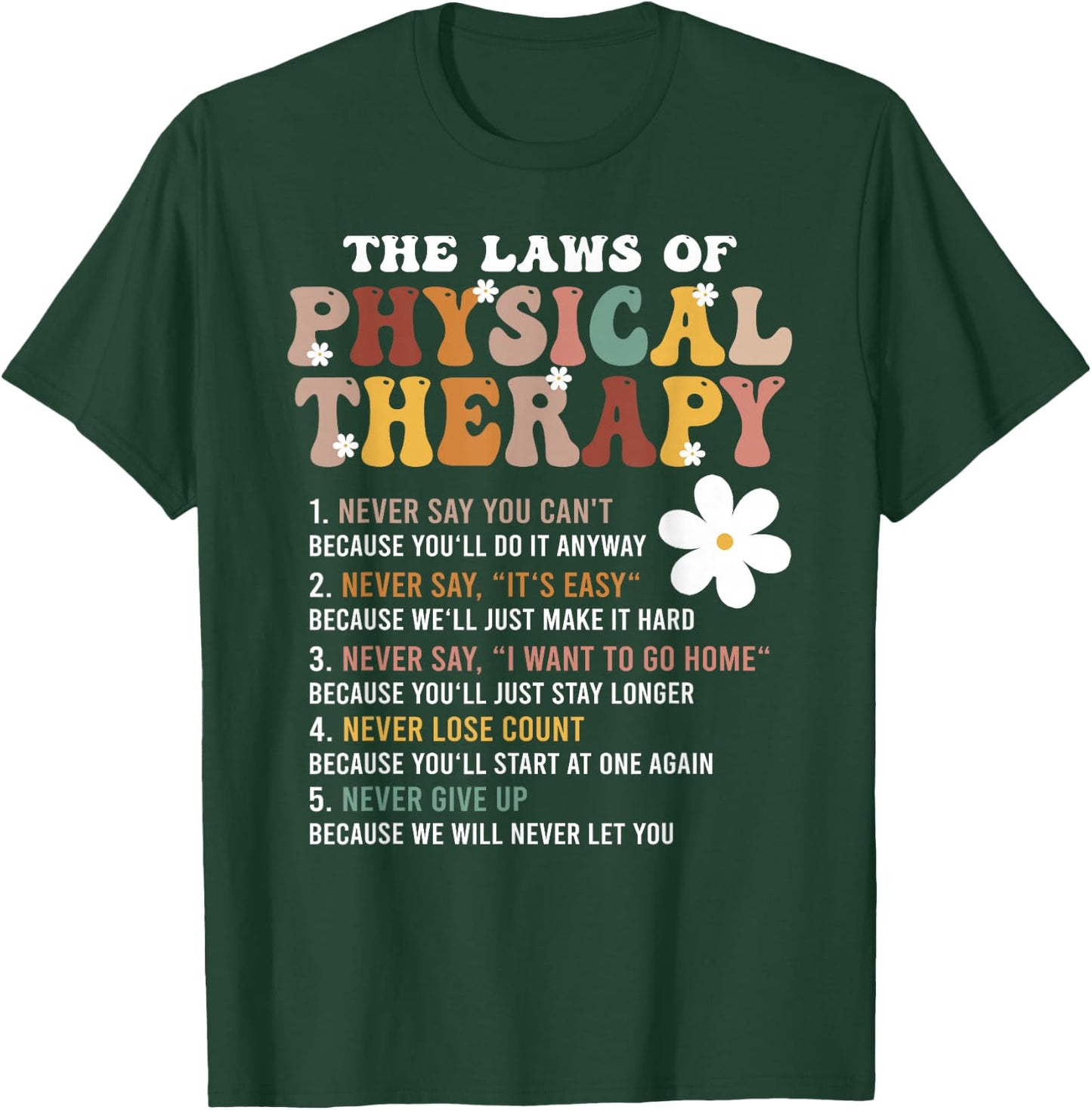 The Laws Of Physical Therapy – Physical Therapist T-Shirt - T-Shirt | Forest
