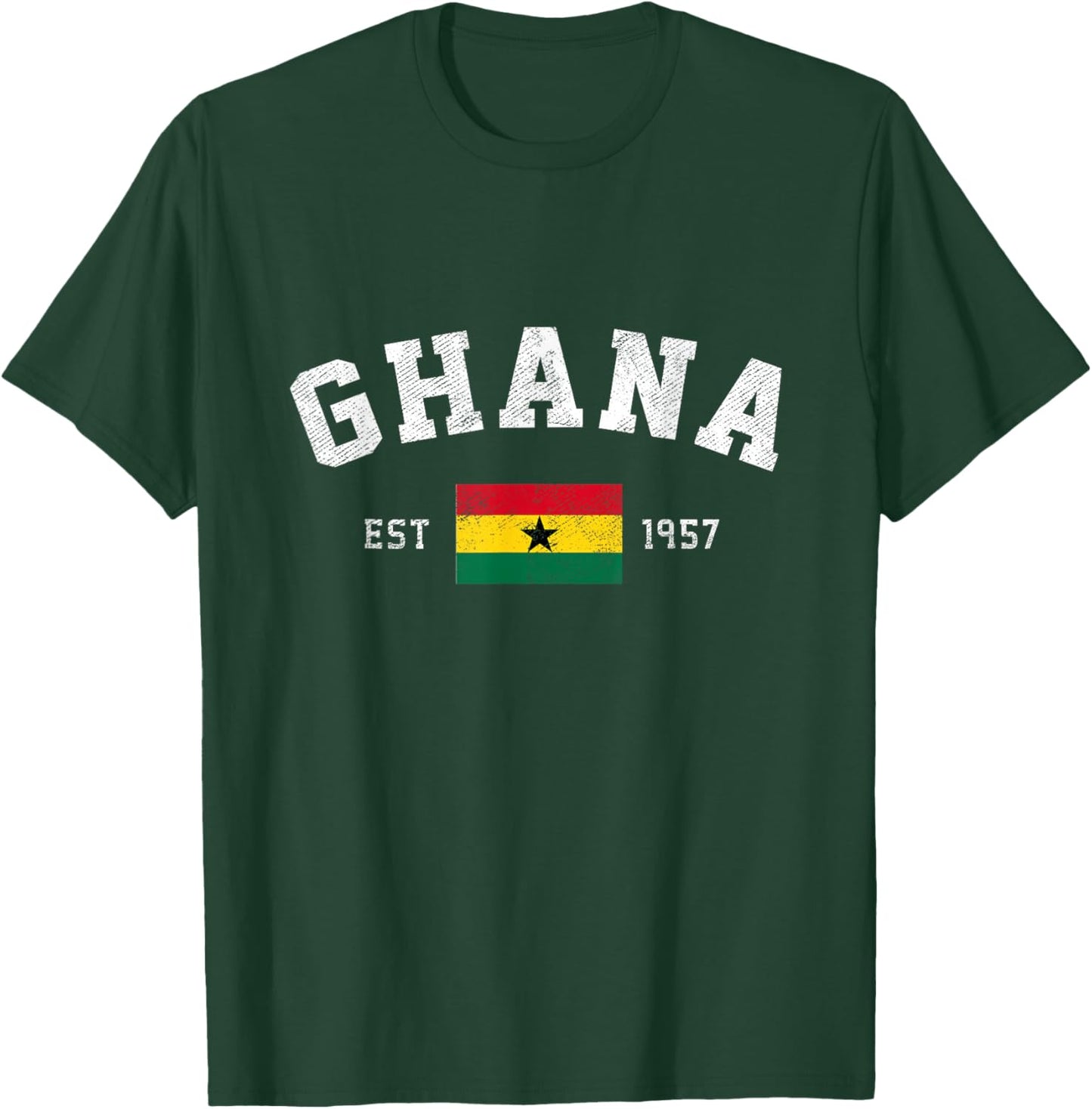 Ghana Est. 1957 Ghanaian Flag Independence Day T-Shirt - T-Shirt | Forest