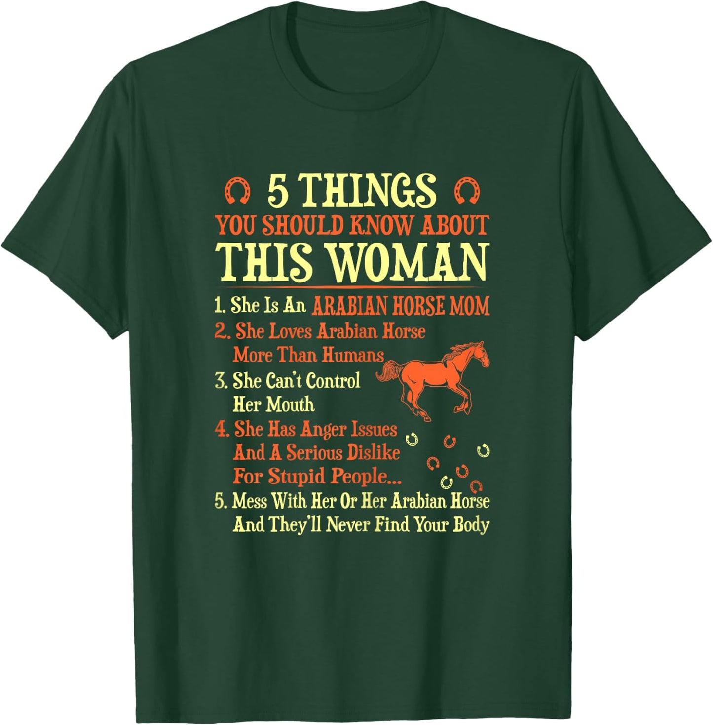 5 Things You Should Know About Arabian Horse Mom T-Shirt - T-Shirt | Forest