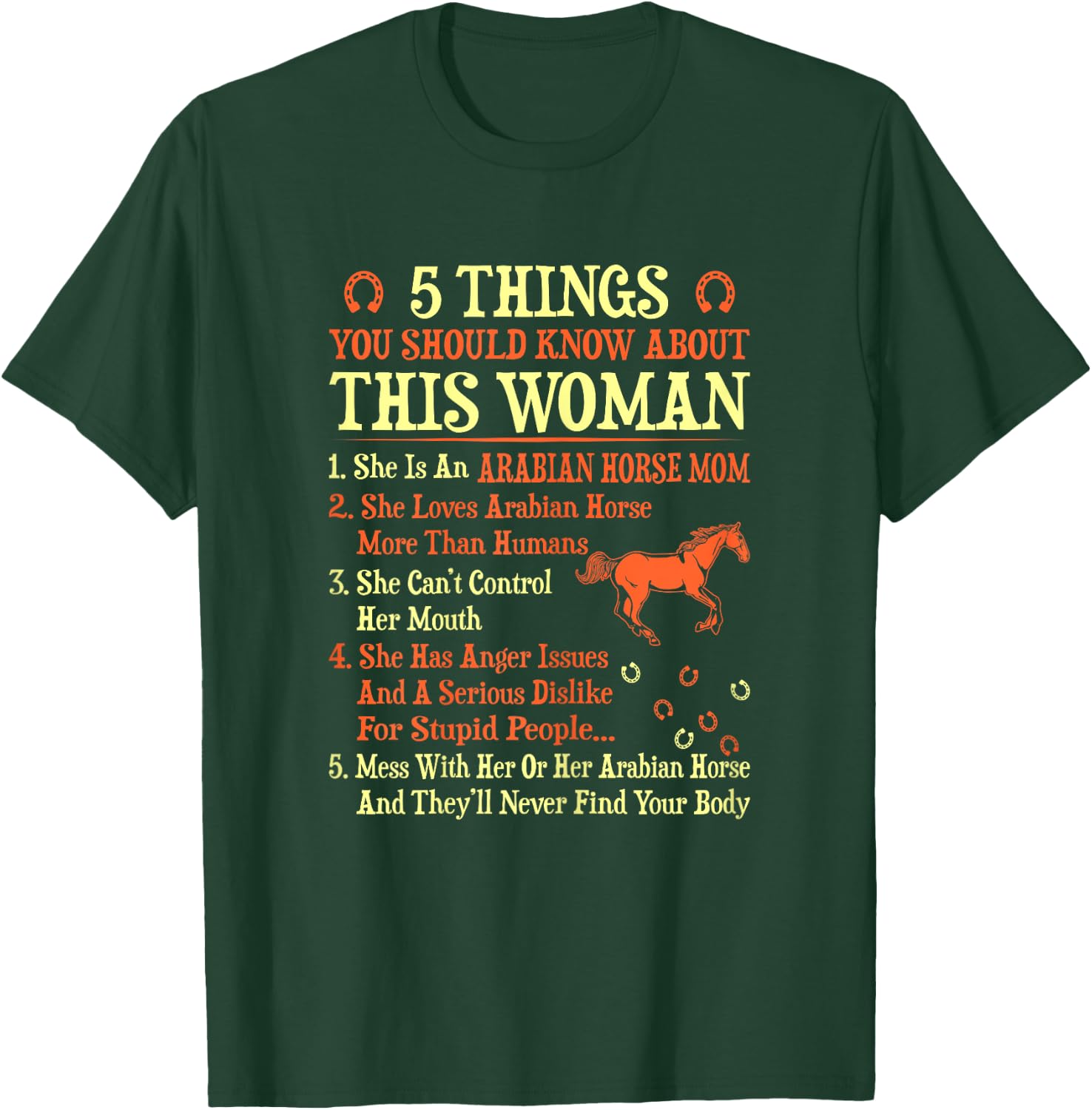 5 Things You Should Know About Arabian Horse Mom T-Shirt - T-Shirt | Forest