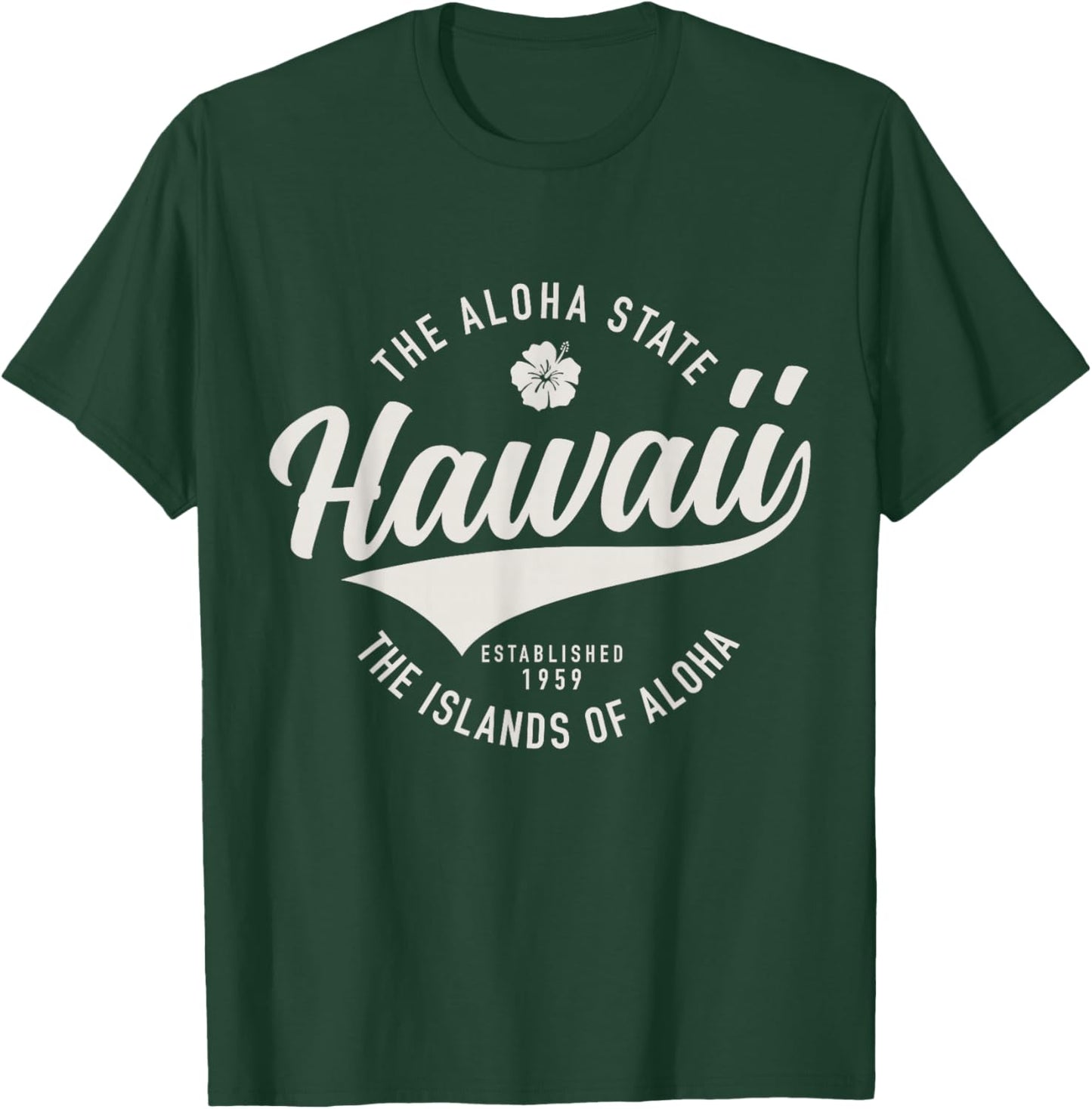 Hawaii The Aloha State Hawaiian Islands Souvenir Vintage T-Shirt - T-Shirt | Forest