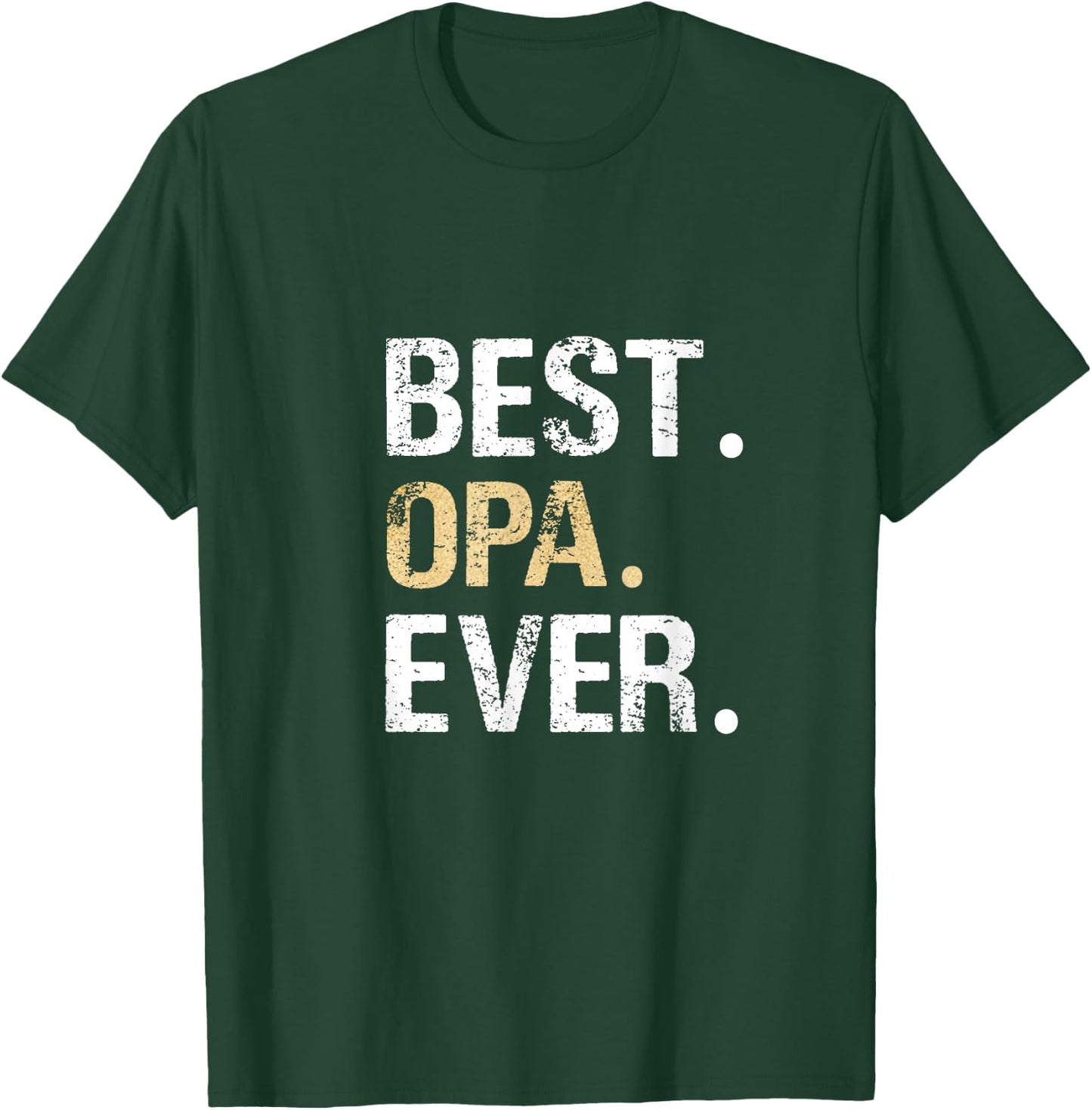 Birthday Fathers Day Christmas Gifts for Opa Best Opa Ever Graphic - Black, Small - Men's Classic Fit, Short Sleeve, - Grandparents, Older Adults T-Shirt - T-Shirt | Forest