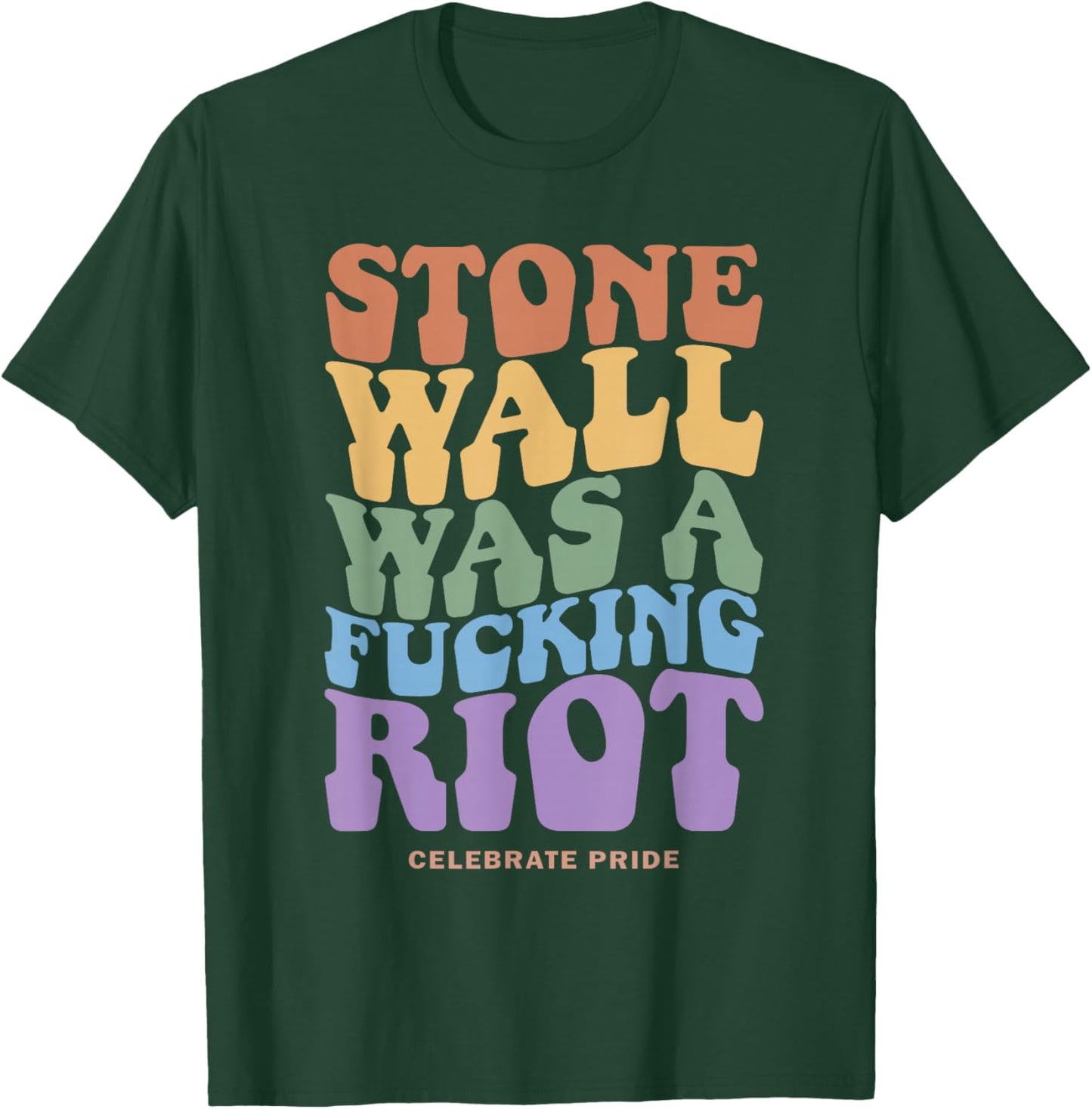 Stone Wall Was A Fcking Riot Celebrate Pride Apparel T-Shirt - T-Shirt | Forest