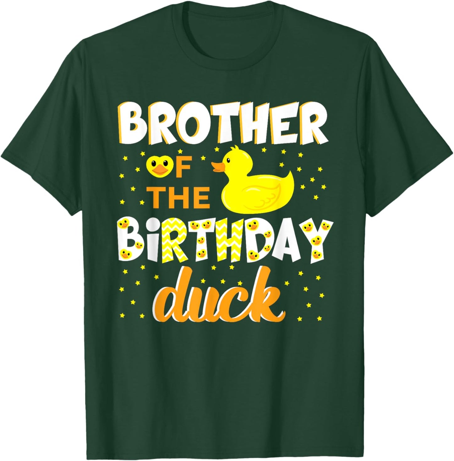 Brother Of The Birthday Duck Yellow Duck Birthday Fun T-Shirt - T-Shirt | Forest