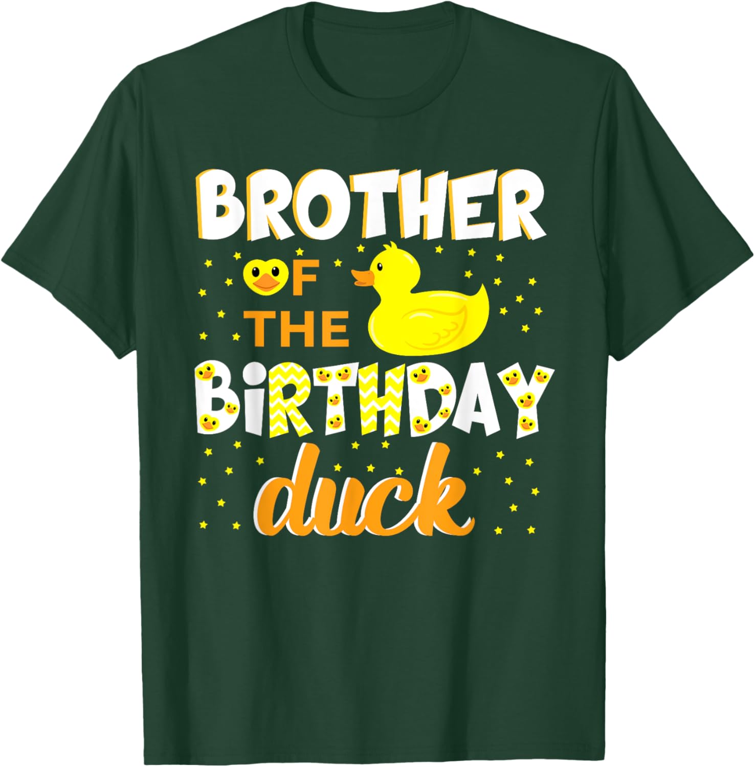 Brother Of The Birthday Duck Yellow Duck Birthday Fun T-Shirt - T-Shirt | Forest