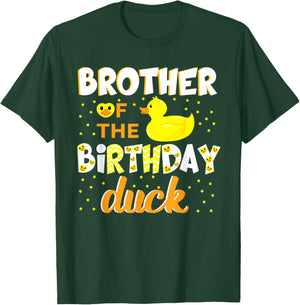 Brother Of The Birthday Duck Yellow Duck Birthday Fun T-Shirt - T-Shirt | Forest