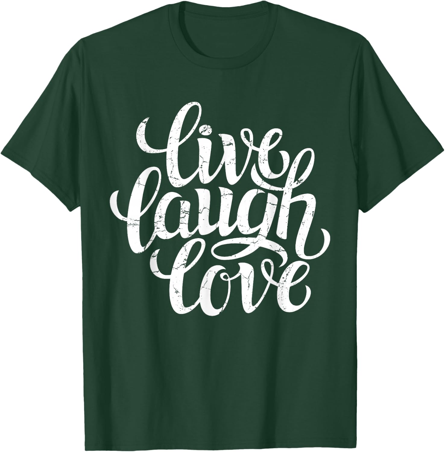 Bahaa's Live Laugh Love Inspiration Quotes Graphic Design Sayings -Adults Black Small T-Shirt - T-Shirt | Forest
