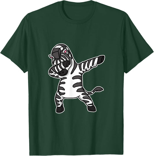 Funny Dabbing Zebra Gift Dab Dance T-Shirt - T-Shirt | Forest