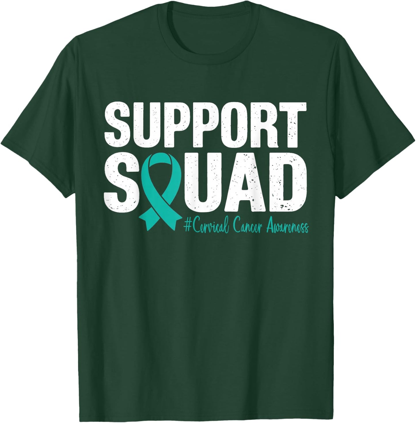 Cervical Cancer Awareness Support Squad Men Women Kids T-Shirt - T-Shirt | Forest