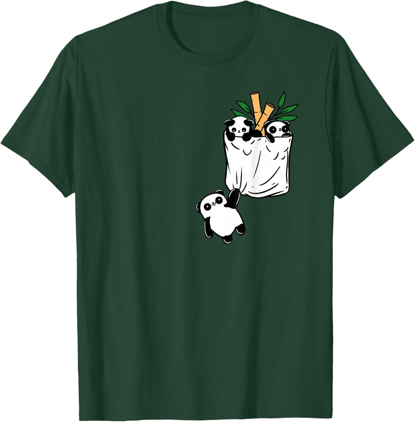 Panda In Pocket Panda Lover T-Shirt - T-Shirt | Forest