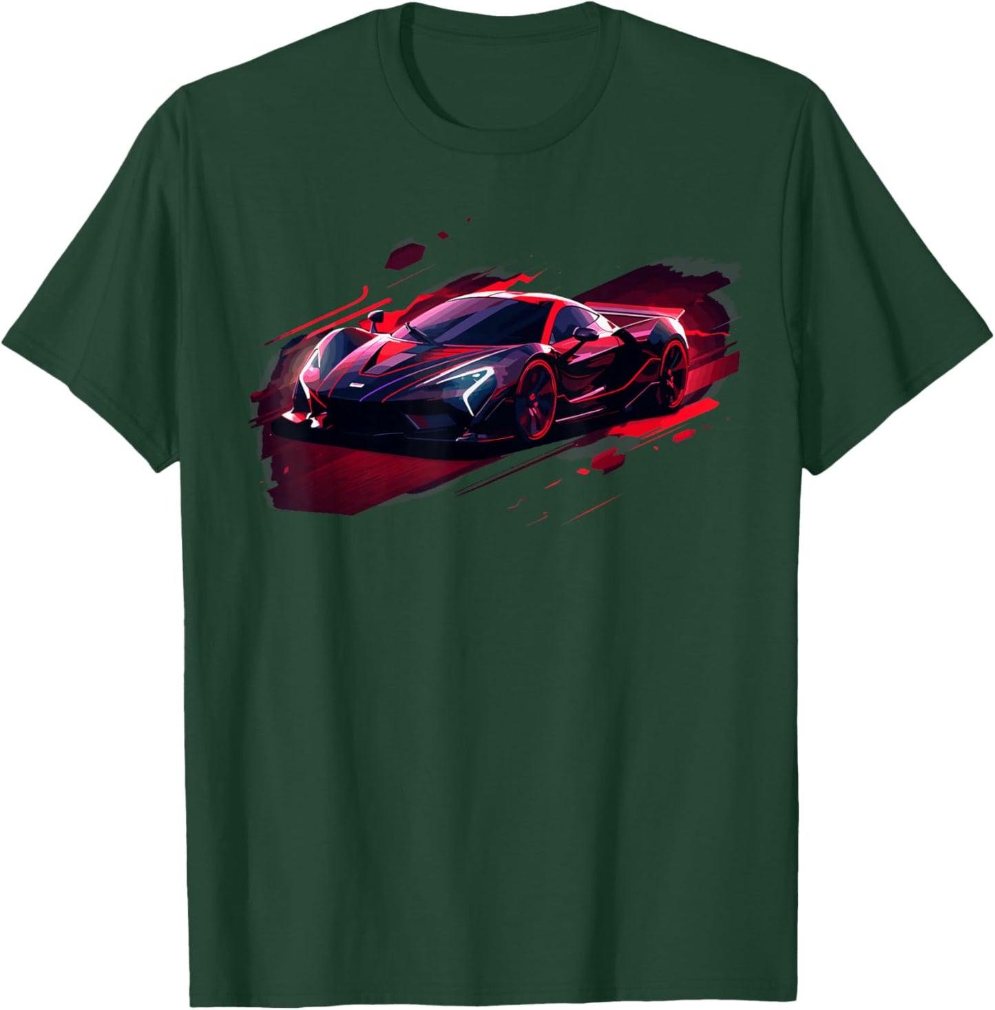 Exotic Concept Sports Car Supercar Luxury Hypercar Graphic T-Shirt - T-Shirt | Forest