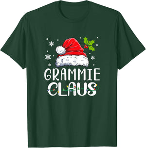 Matching Family Christmas Pajama Xmas Lights Grammie Claus T-Shirt - T-Shirt | Forest