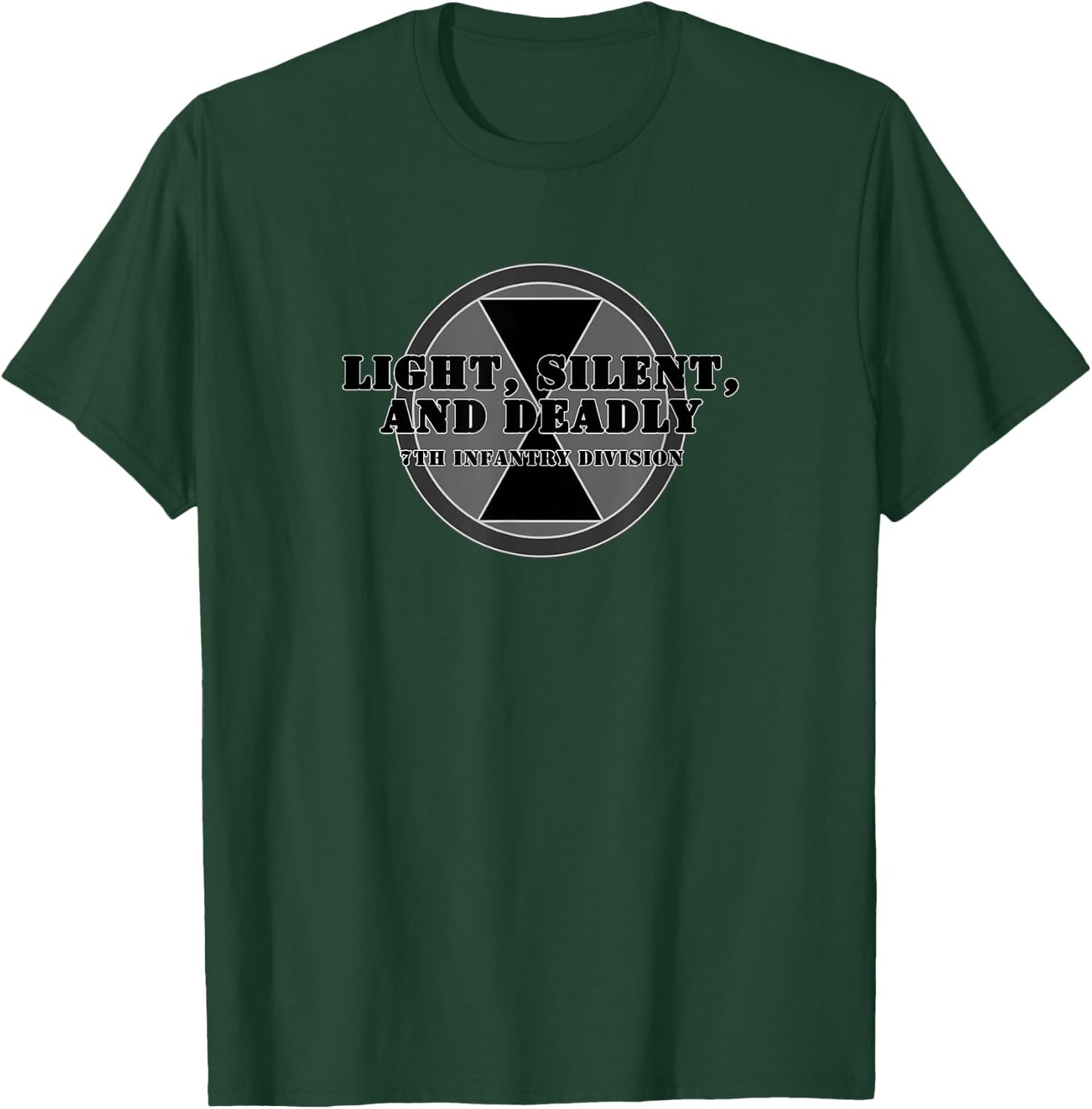 7th Infantry Division Emblem with Motto Army Veteran Gift T-Shirt - T-Shirt | Forest