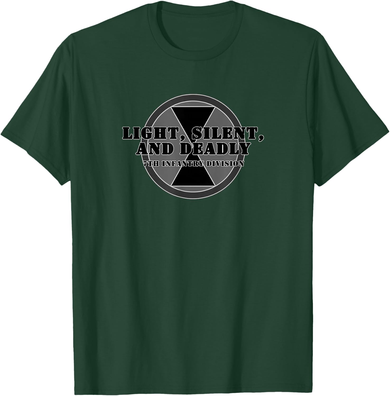 7th Infantry Division Emblem with Motto Army Veteran Gift T-Shirt - T-Shirt | Forest
