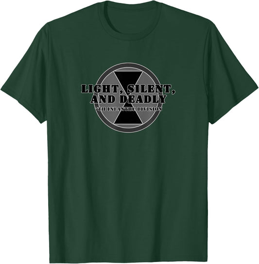 7th Infantry Division Emblem with Motto Army Veteran Gift T-Shirt - T-Shirt | Forest