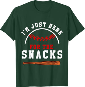 Baseball Lover I'm Just Here for the Snacks Toddler T-Shirt - T-Shirt | Forest