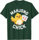Mahjong Chick Chinese Board Game Player T-Shirt - T-Shirt | Forest