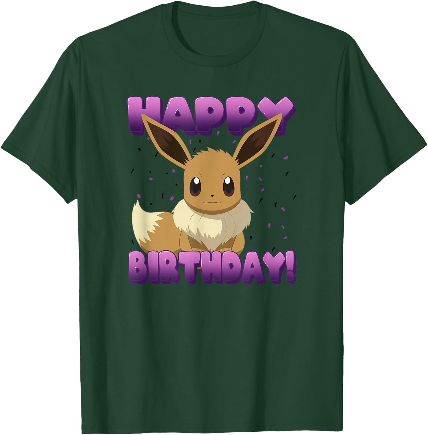 Pokémon Birthday Eevee Big Face Happy Birthday T-Shirt - T-Shirt | Forest
