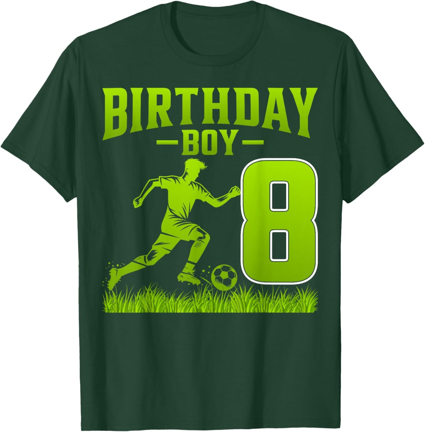 Kids Soccer Lover 8 Years Old 8th Birthday Boy T-Shirt - T-Shirt | Forest