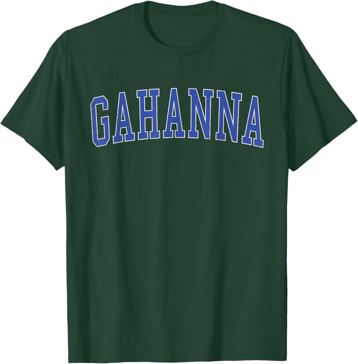 Vintage Gahanna OH Distressed Blue Varsity Style T-Shirt - T-Shirt | Forest