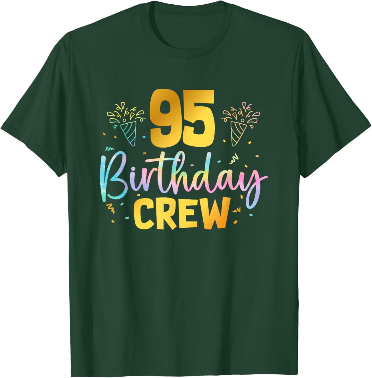 95th Birthday Crew 95 Years Old Birthday Party Group Family T-Shirt - T-Shirt | Forest