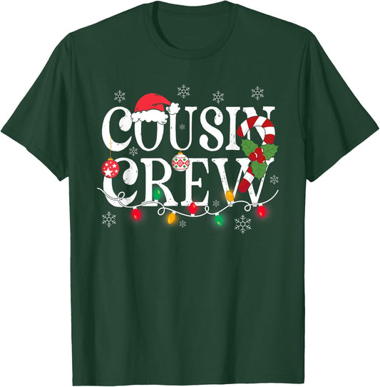 Cousin Crew Christmas Cousins Christmas Matching Family Kids T-Shirt - T-Shirt | Forest