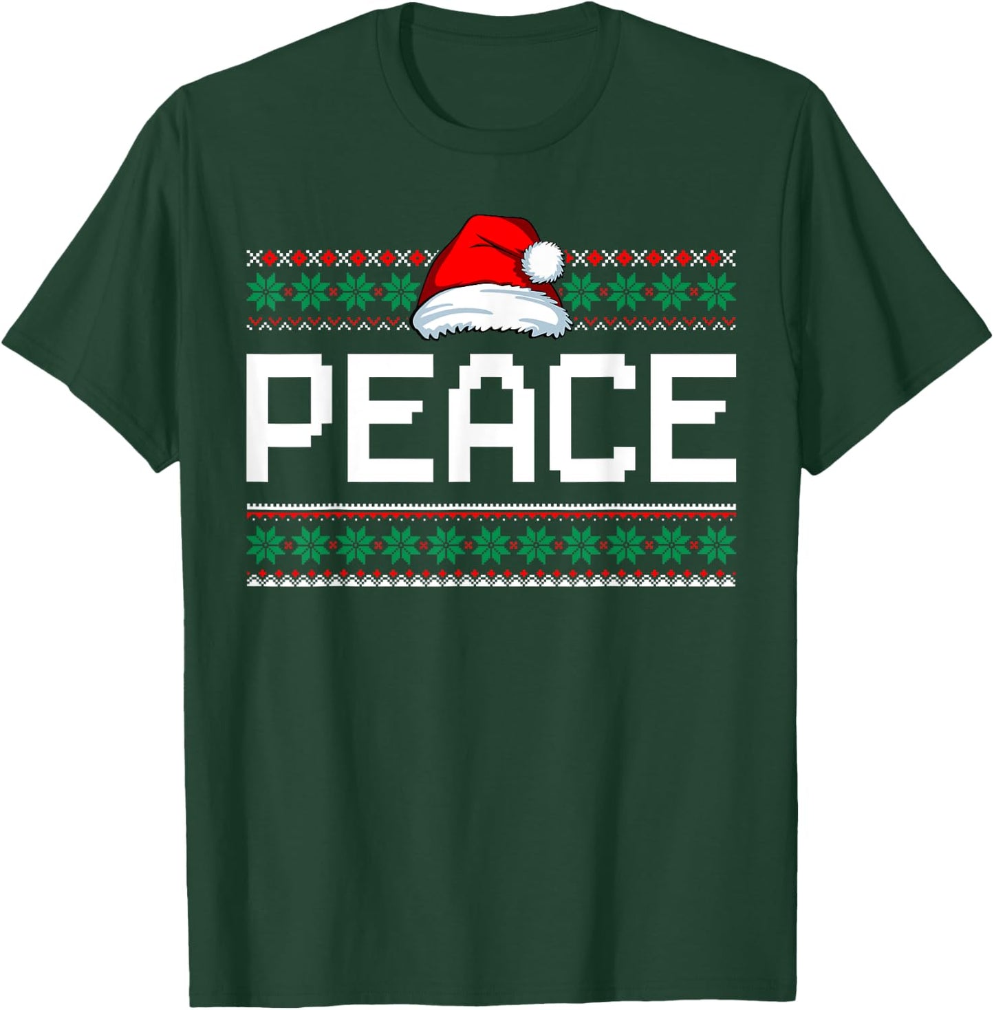 Peace I Come In Peace Couples Ugly Christmas Xmas Sweaters T-Shirt - T-Shirt | Forest