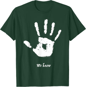 Skyrim We Know Dark Brotherhood Handprint Video Game T-Shirt - T-Shirt | Forest