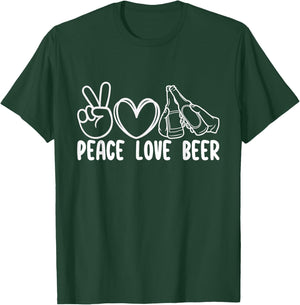 Peace Love Beer T-Shirt - T-Shirt | Forest