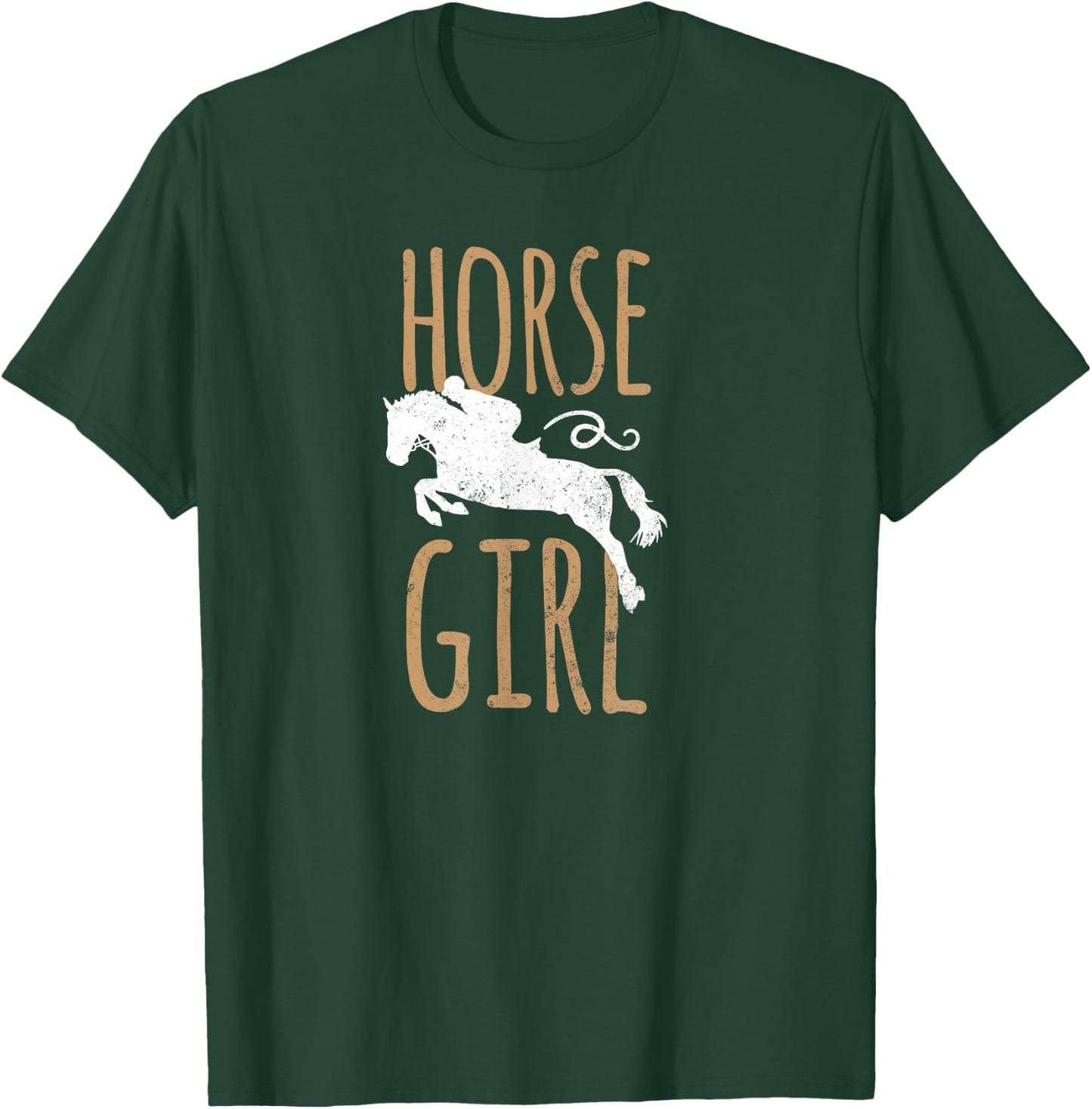 Horse Girl Shirt Cute Horseback Riding & Horse Lover Gift T-Shirt - T-Shirt | Forest